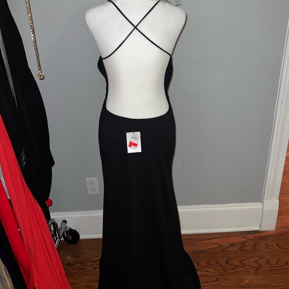 Black Few Moda Floor Length Dress